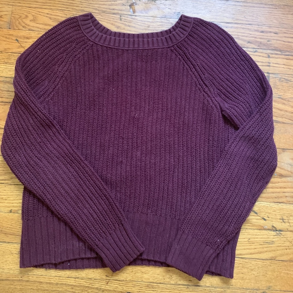 Maroon Crop Sweater